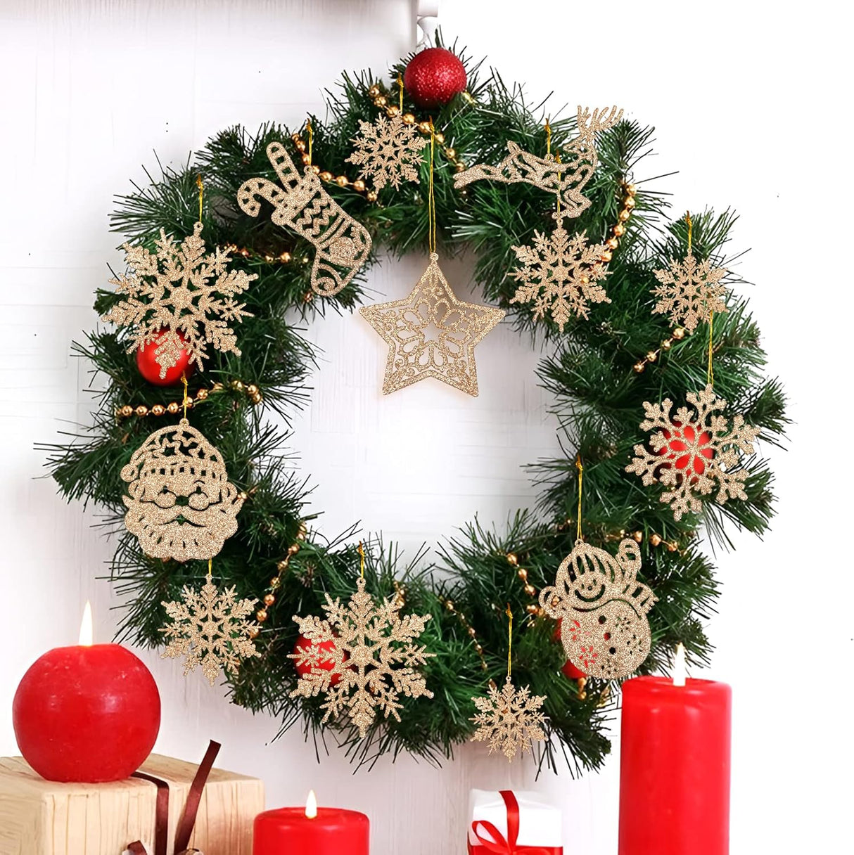 Set de 42 Adornos de Árbol de Navidad - Decoraciones Festivas