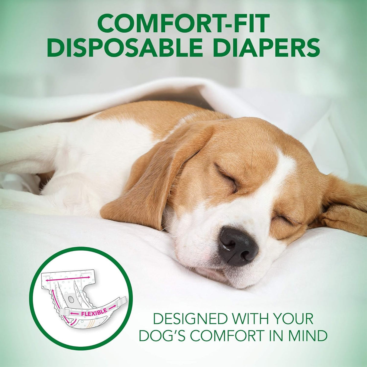 Vet's Best Comfort Fit - Pañales absorbentes con ajuste