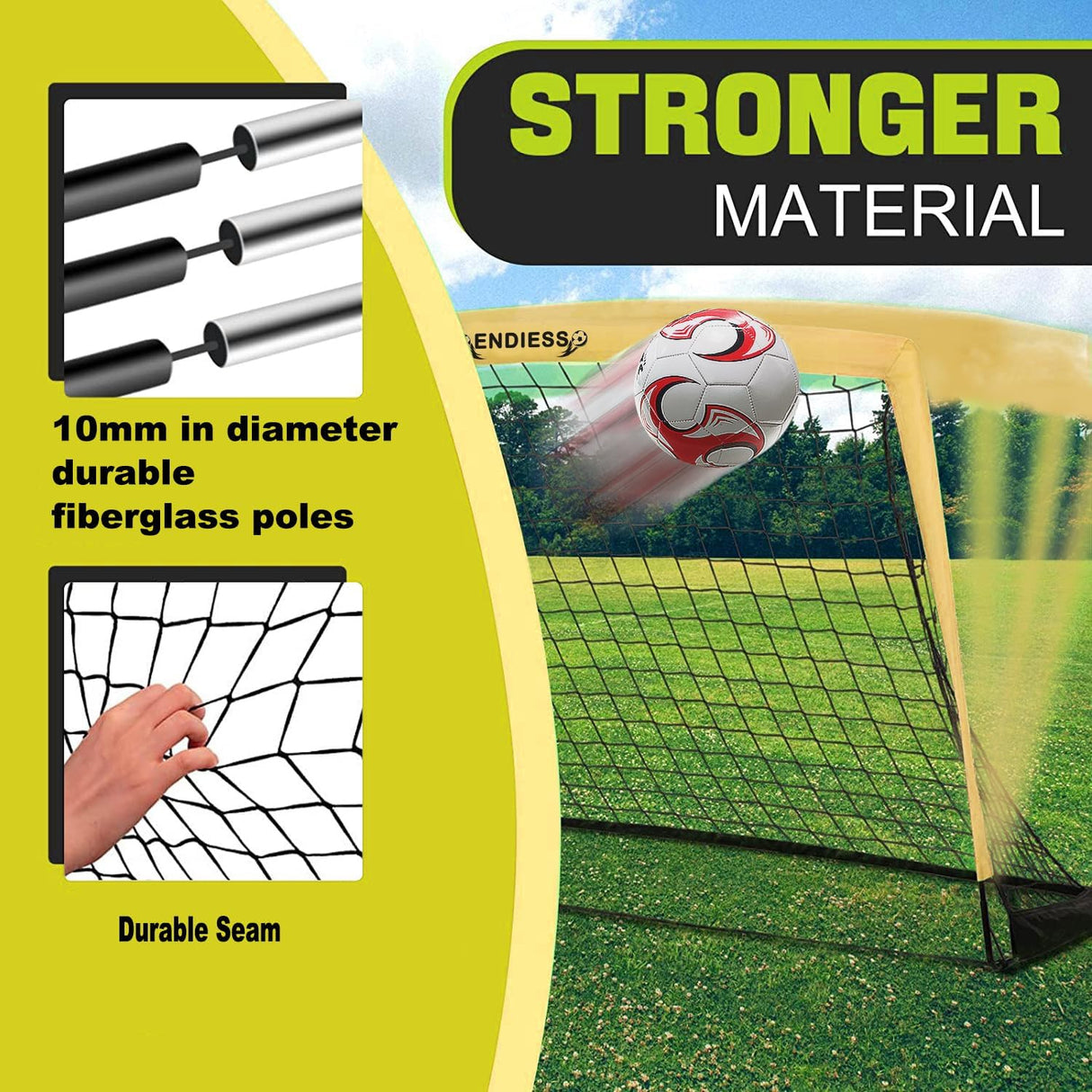 Juego de red de portería de fútbol plegable emergente