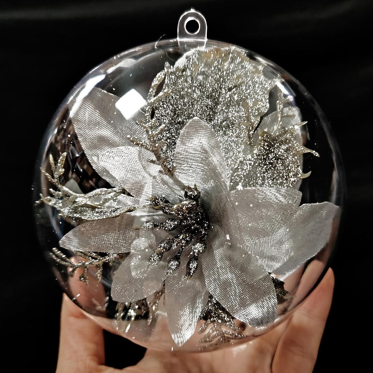 10PCS Bolas navidad transparente rellenables DI 4.8 pulgadas