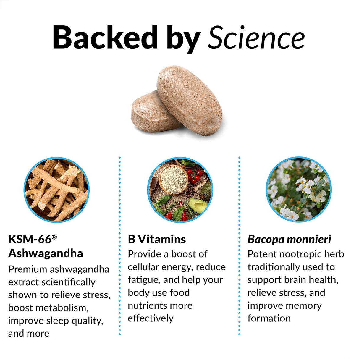 Suplemento de Ashwagandha FORCE FACTOR, 120 tabletas