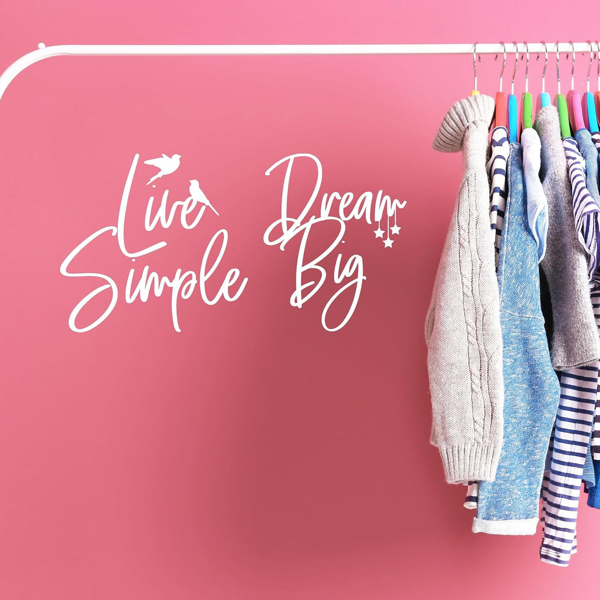 Vinilo Decorativo Live Simple Dream Big, Estilo Inspirador g7554