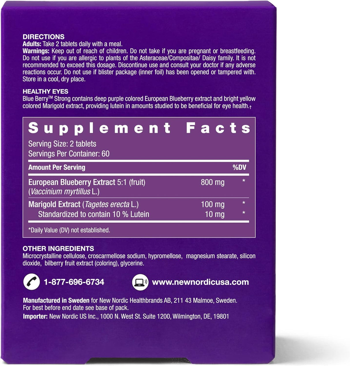 NEW NORDIC Blueberry Strong | Macular Pigmentation Night