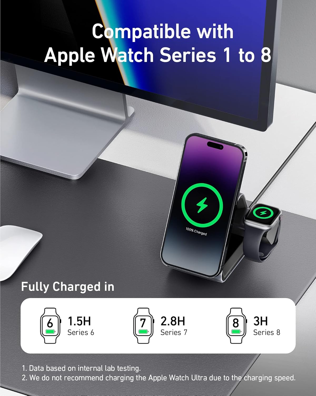 Cargador Anker 737 MagGo 3 en 1 de 15 W de carga rápida