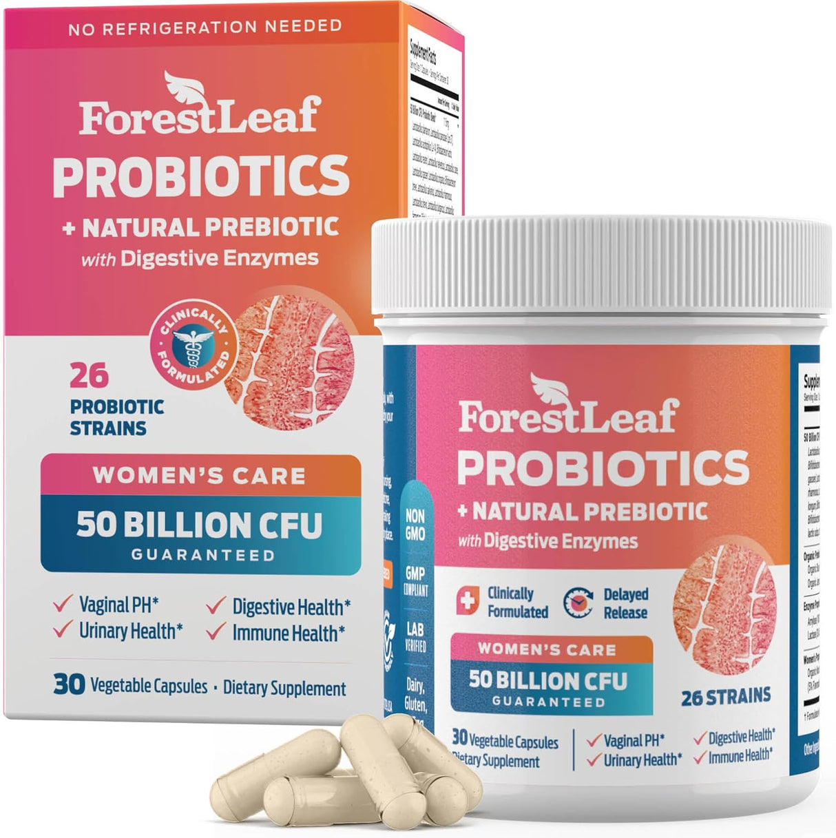 Probiótico para mujer de 50 mil millones de UFC ForestLeaf