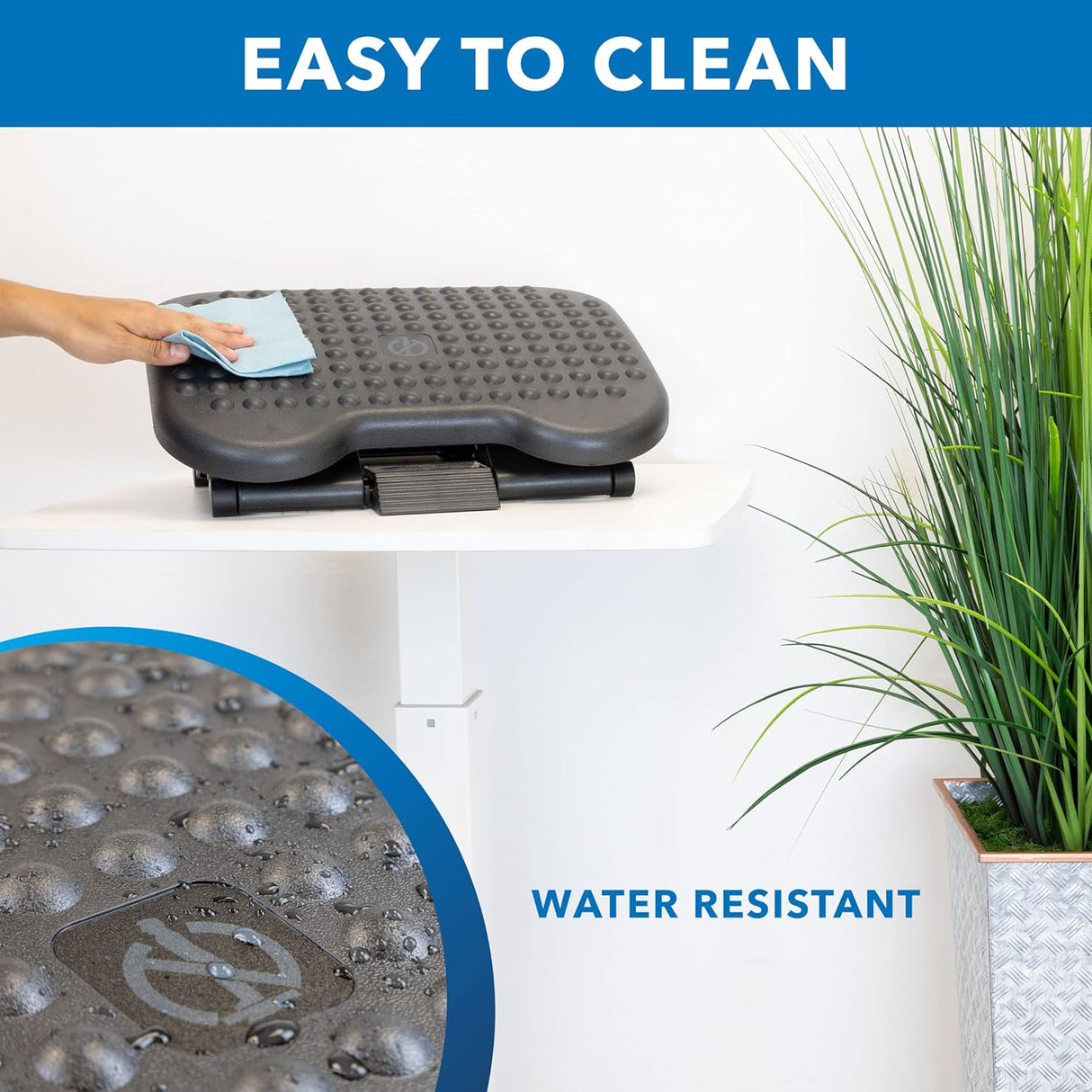 Reposapiés ergonómico para debajo del escritorio 3 niveles