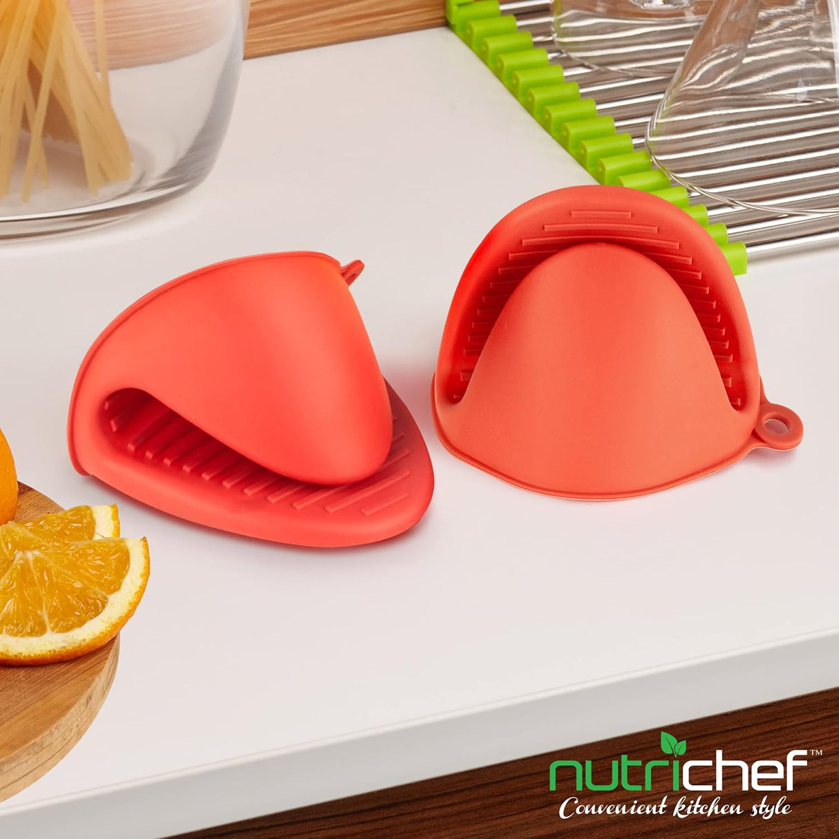 Agarra Ollas o asas de silicona roja SERENELIFE NCSGR02