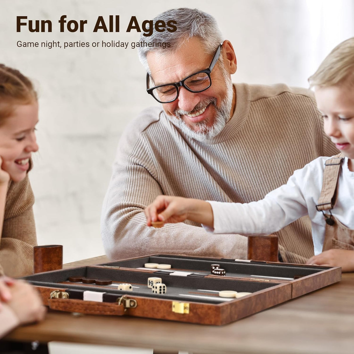 Juego de Mesa Backgammon Ropoda 15 con Guía de Estrategia