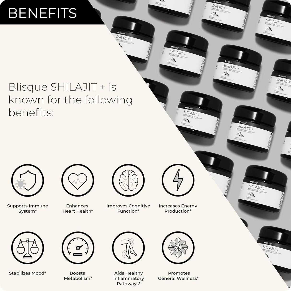 Suplemento de resina Shilajit orgánica oligominerales 2.12oz