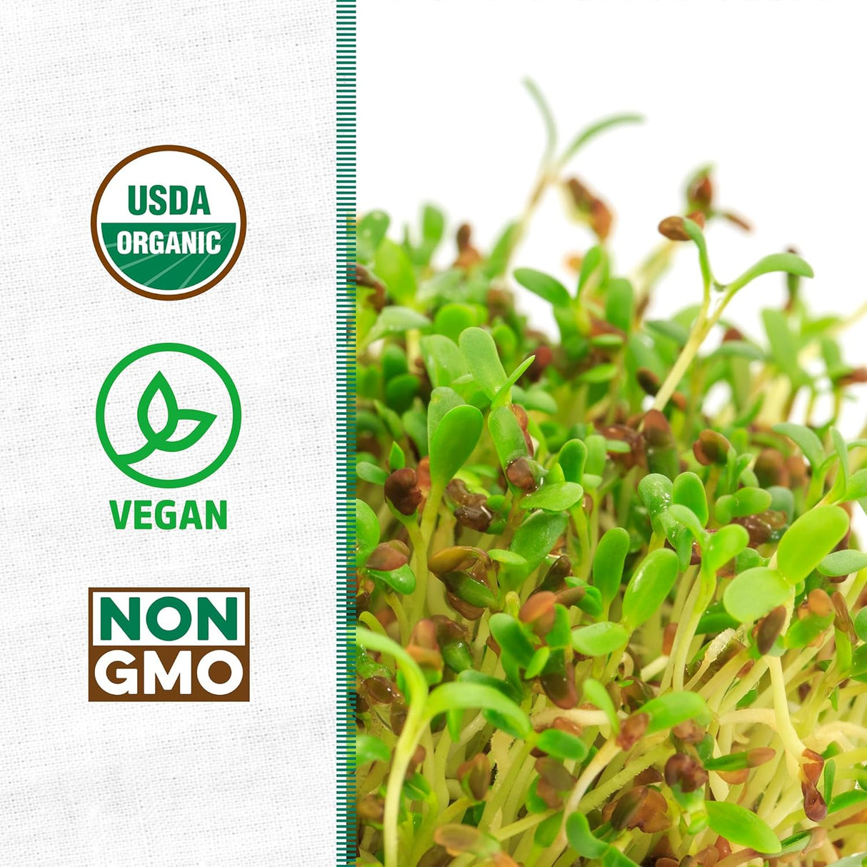 Semillas de Alfalfa 100% Orgánicas Back to the Roots 1 Libra