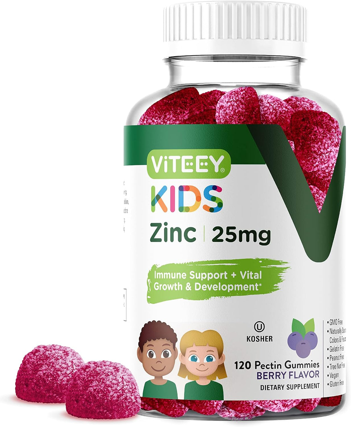 Suplemento Gomitas de zinc para niños de 25 mg inmunológico