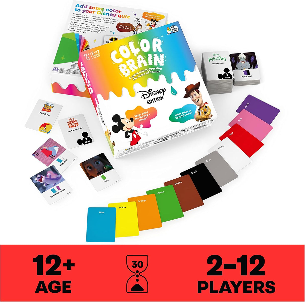 Juego de Mesa Disney Color Brain, Familiar, Mickey y Princesas