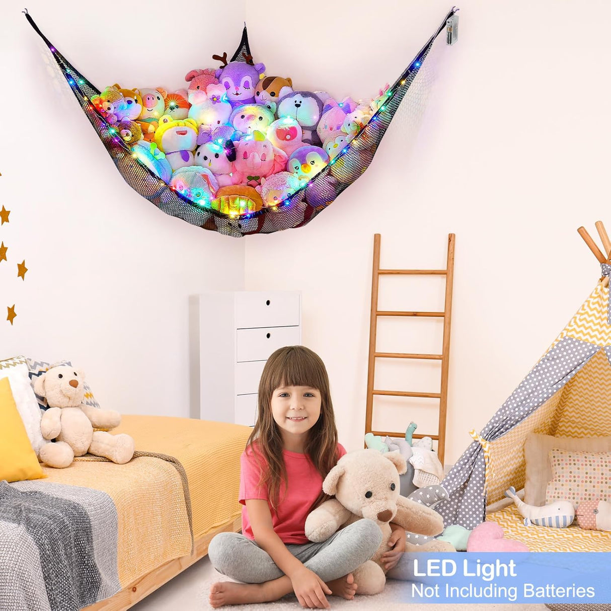 Hamaca para Peluches Basumee con Luz LED y Control Remoto