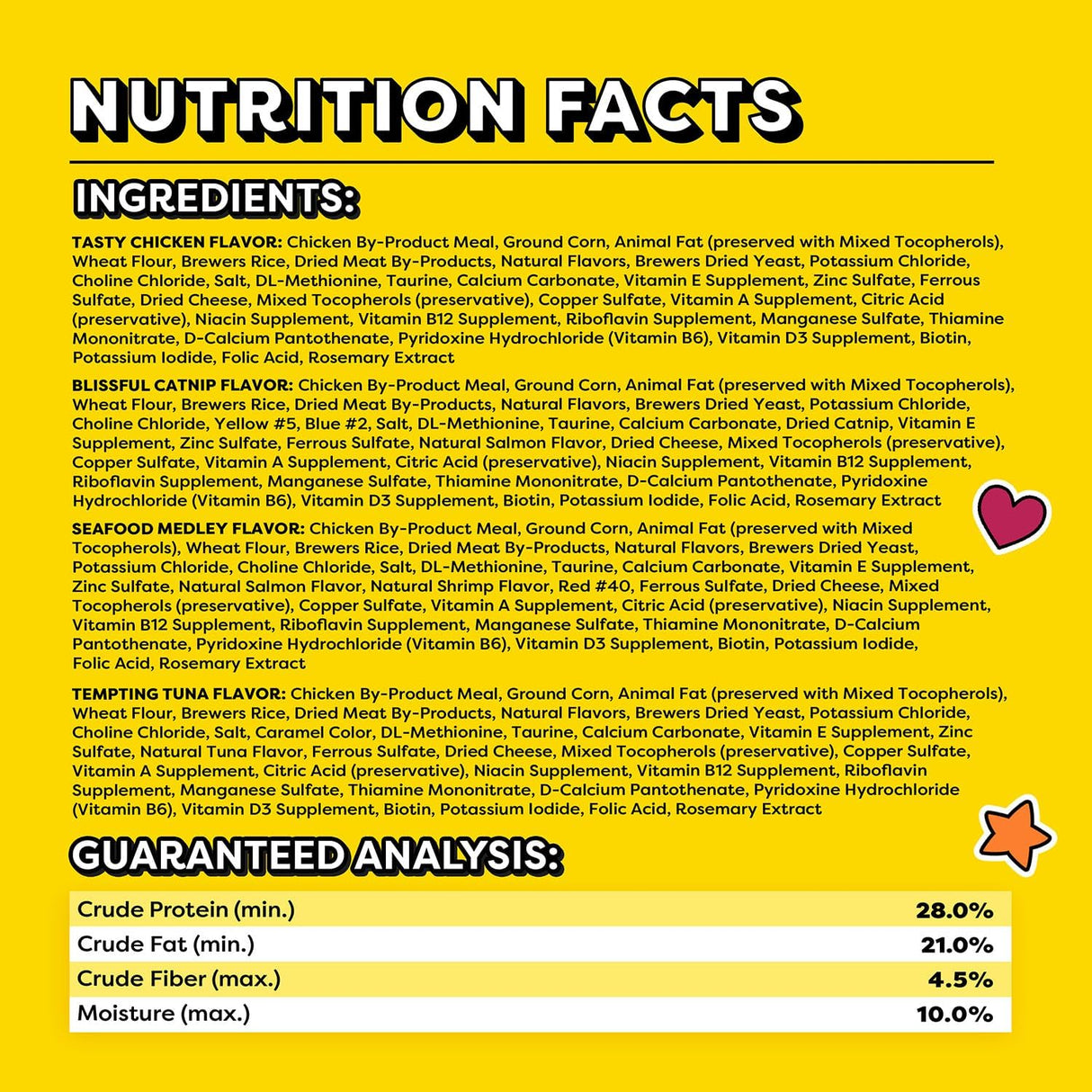 Comida variada para gatos Temptations