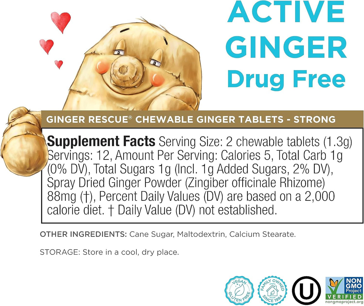 Ginger Rescue Tabletas masticables de The Ginger People 24u