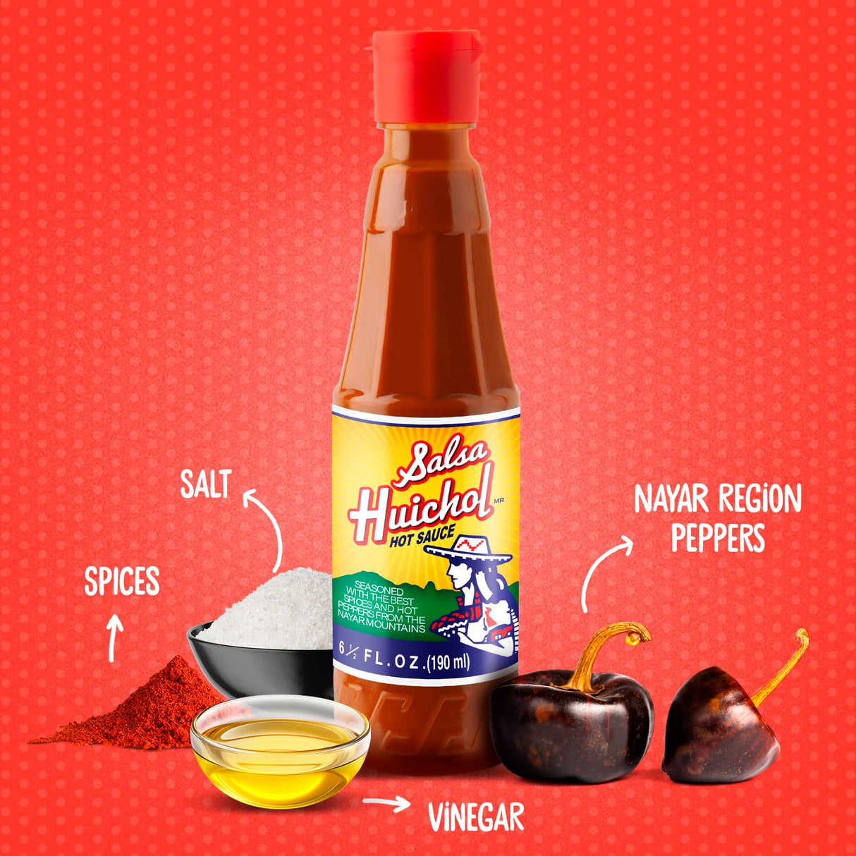 Salsa Huichol Original 6.42 oz - Paquete de 12 Botellas