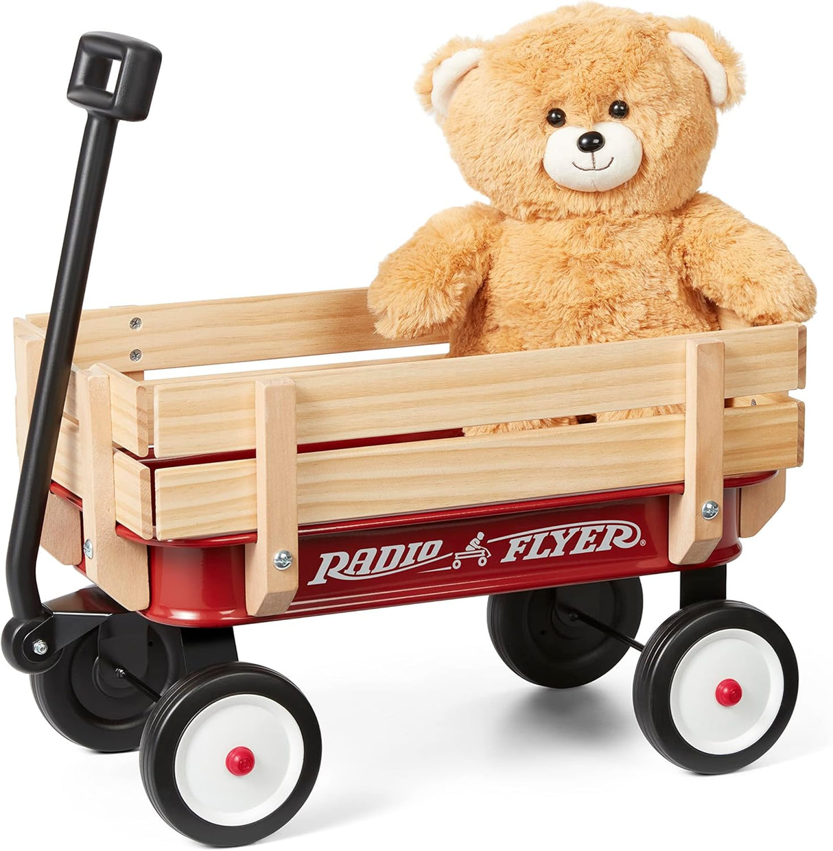 Wagon de Juguete de Acero y Madera Radio Flyer con Oso 19