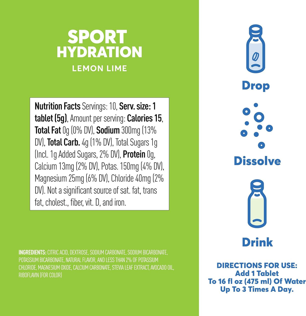 Suplemento Nuun Sport Tabletas de electrolitos hidratación