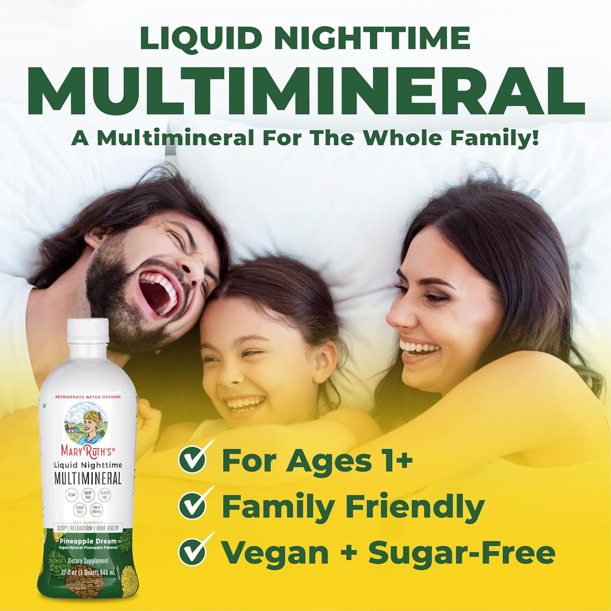 Suplemento Líquido multimineral natural para dormir veganas