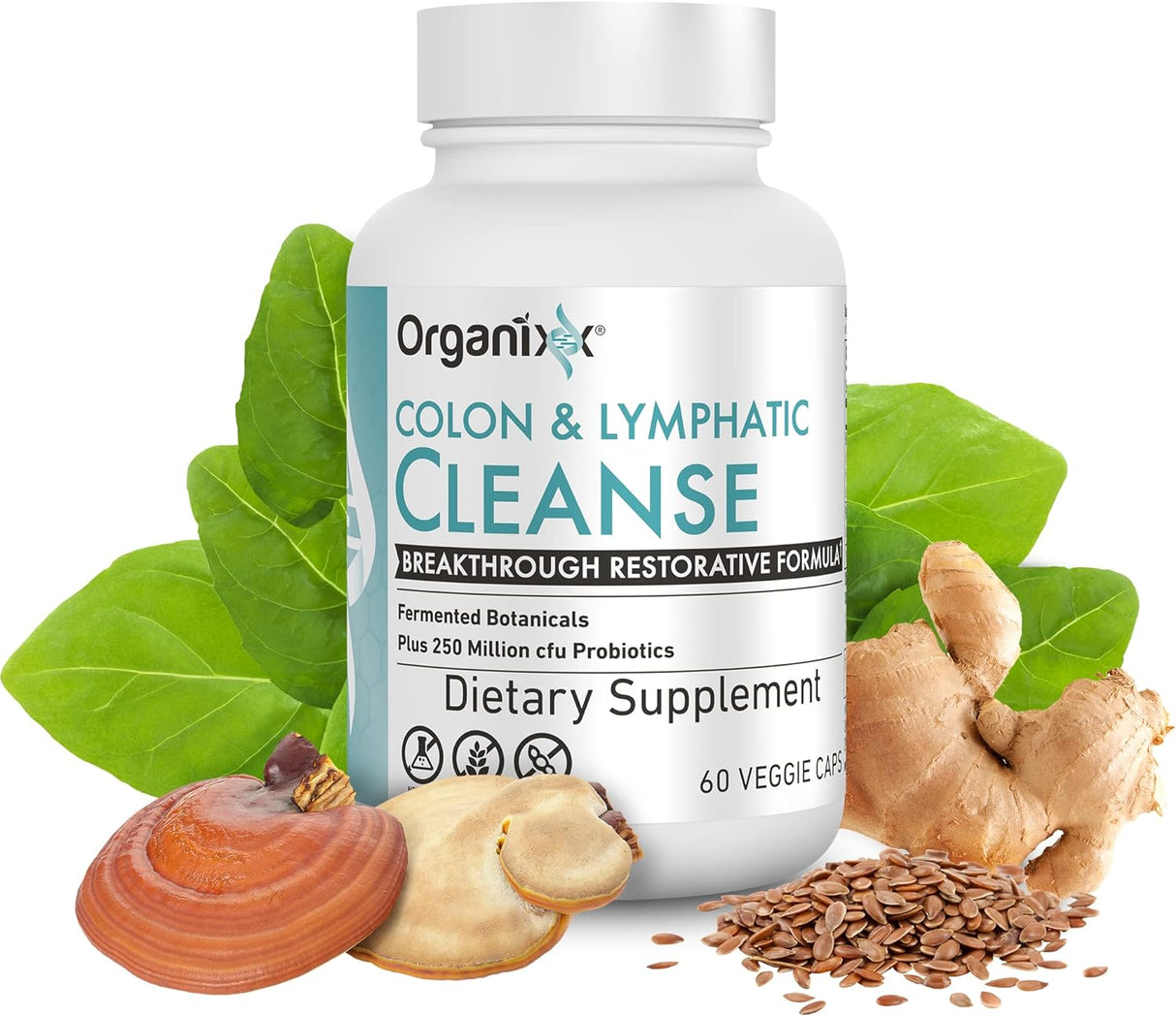 Suplementos de colon y linfáticos cápsula Organixx