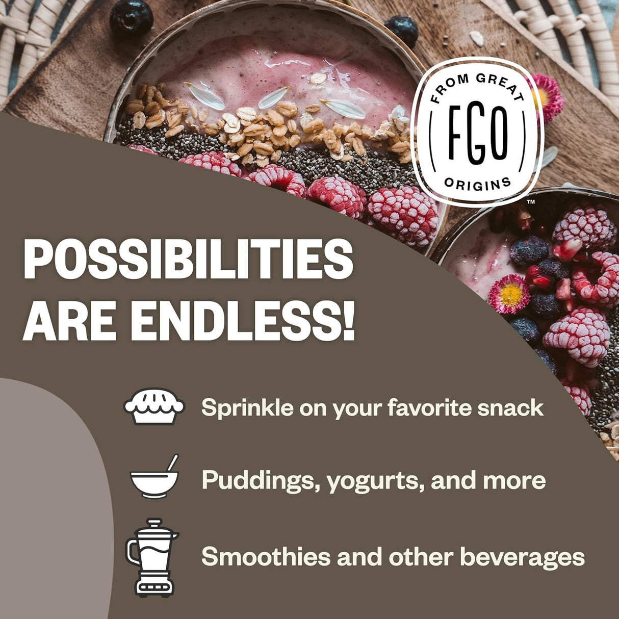 Semillas de Chía Orgánicas FGO, 16oz, Sourced from Paraguay