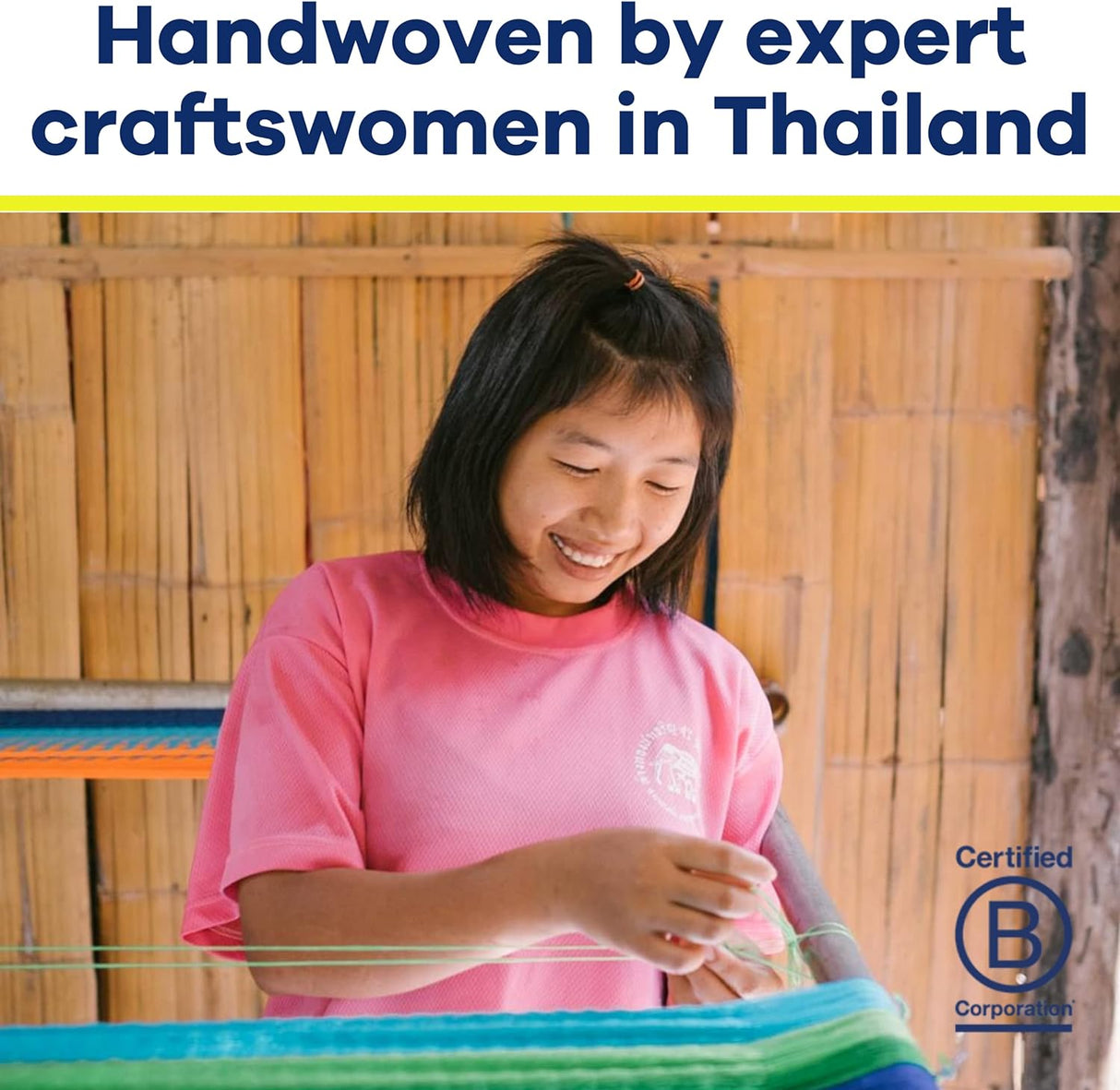 Hamaca de Doble Mano, Yellow Leaf, Resistente y Artesanal