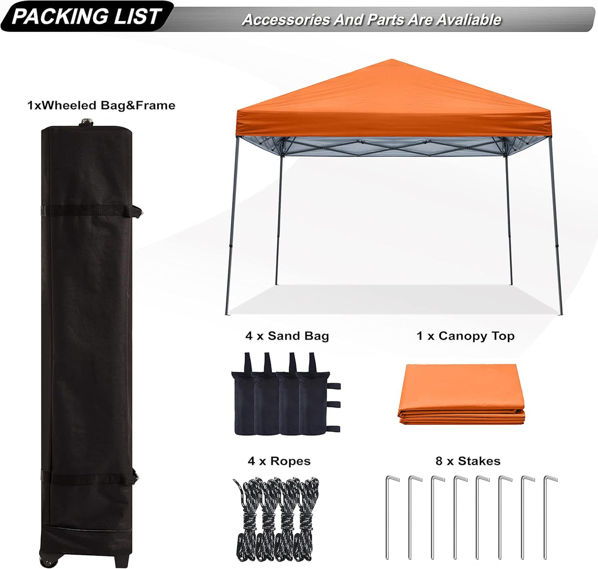 Tienda de campaña desplegable estable para exteriores modelo ABCCANOPY