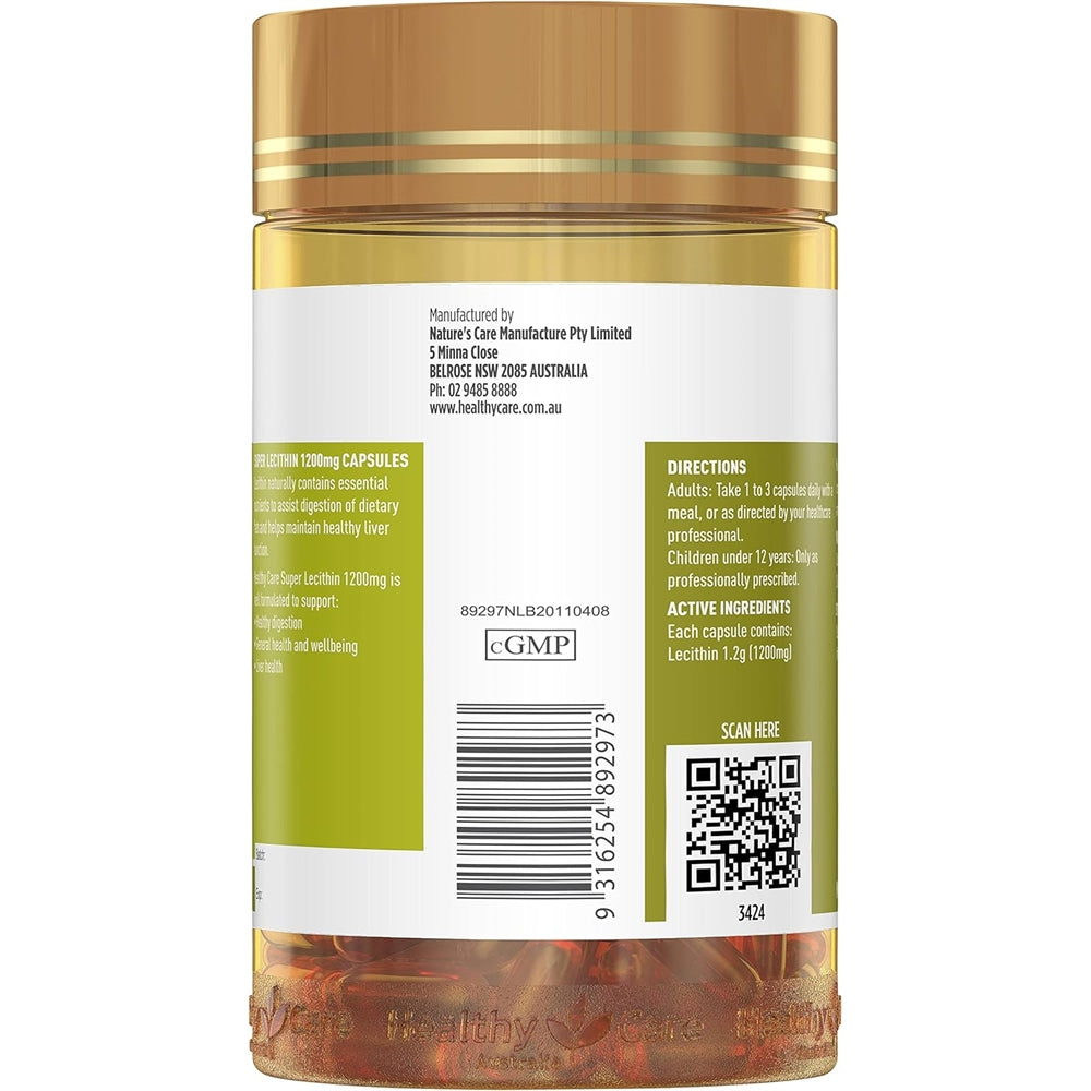 Suplementos Lecitina 1200mg 100 caps aceite de pescado