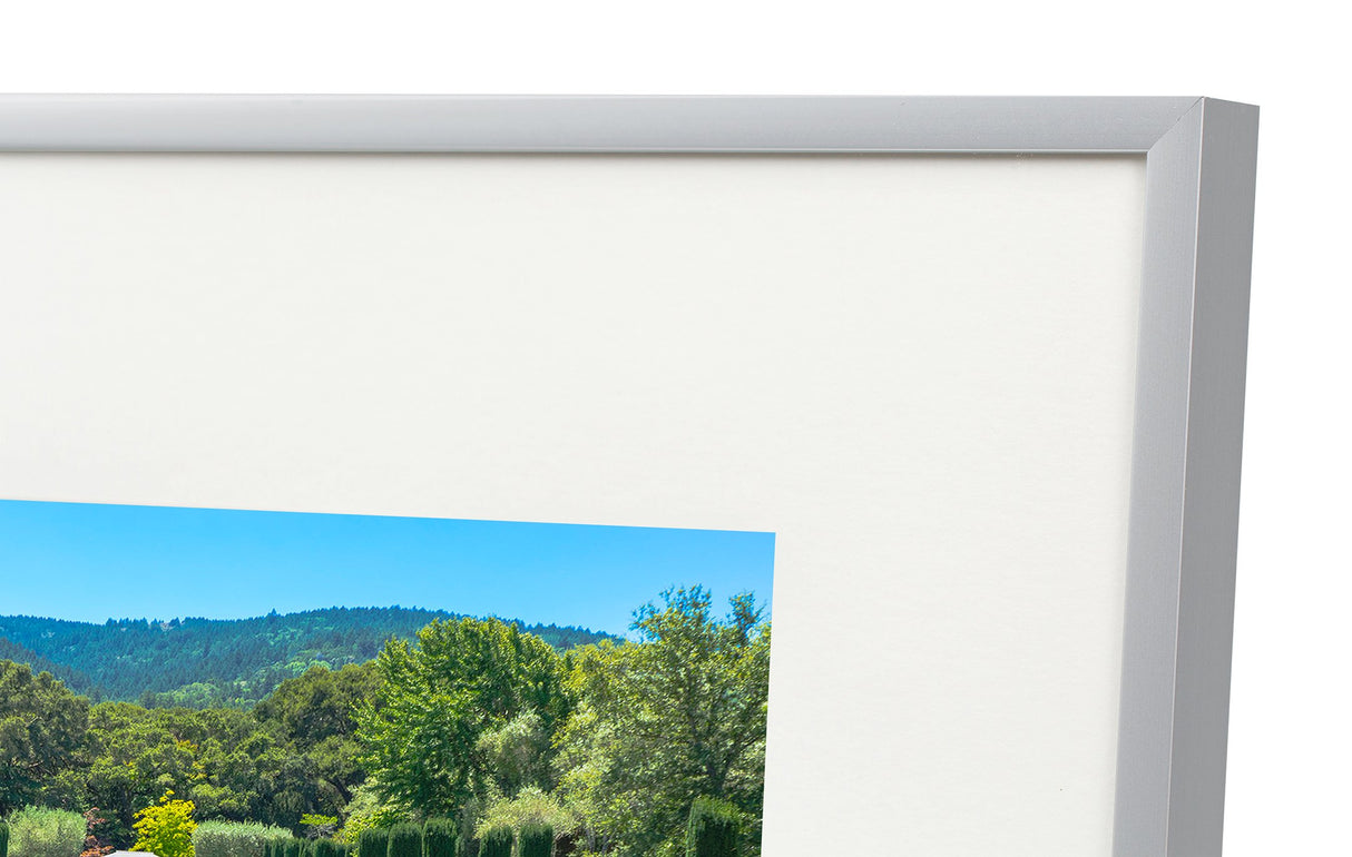 marco de aluminio incluye alfombrilla de marfil para vista de imagen en la pared,