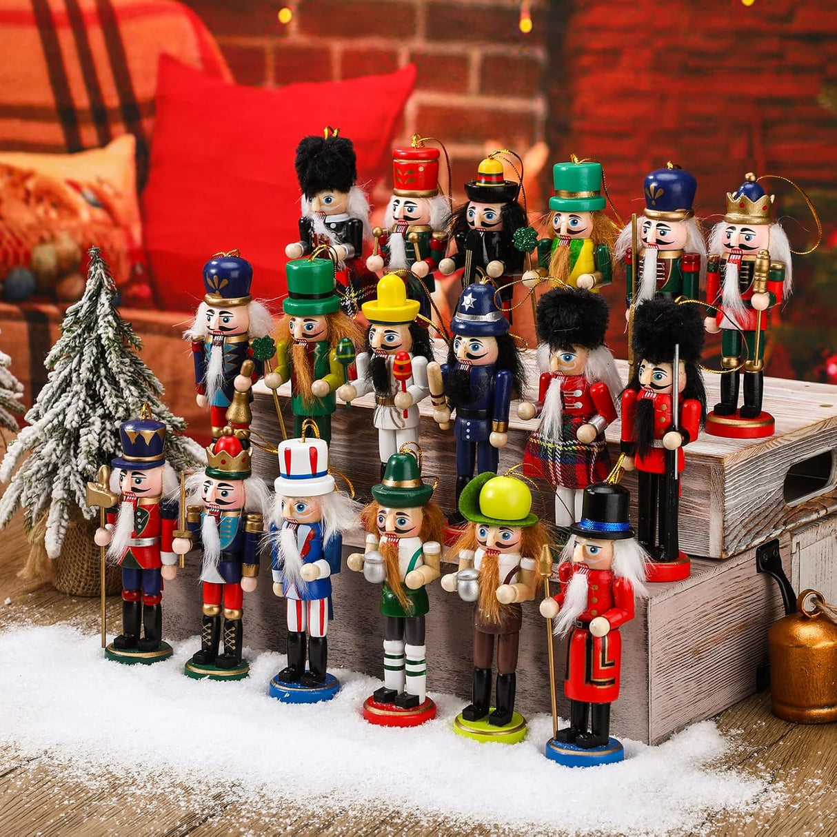 Juego de 18 Adornos Navideños Liliful Soldados de Nuez
