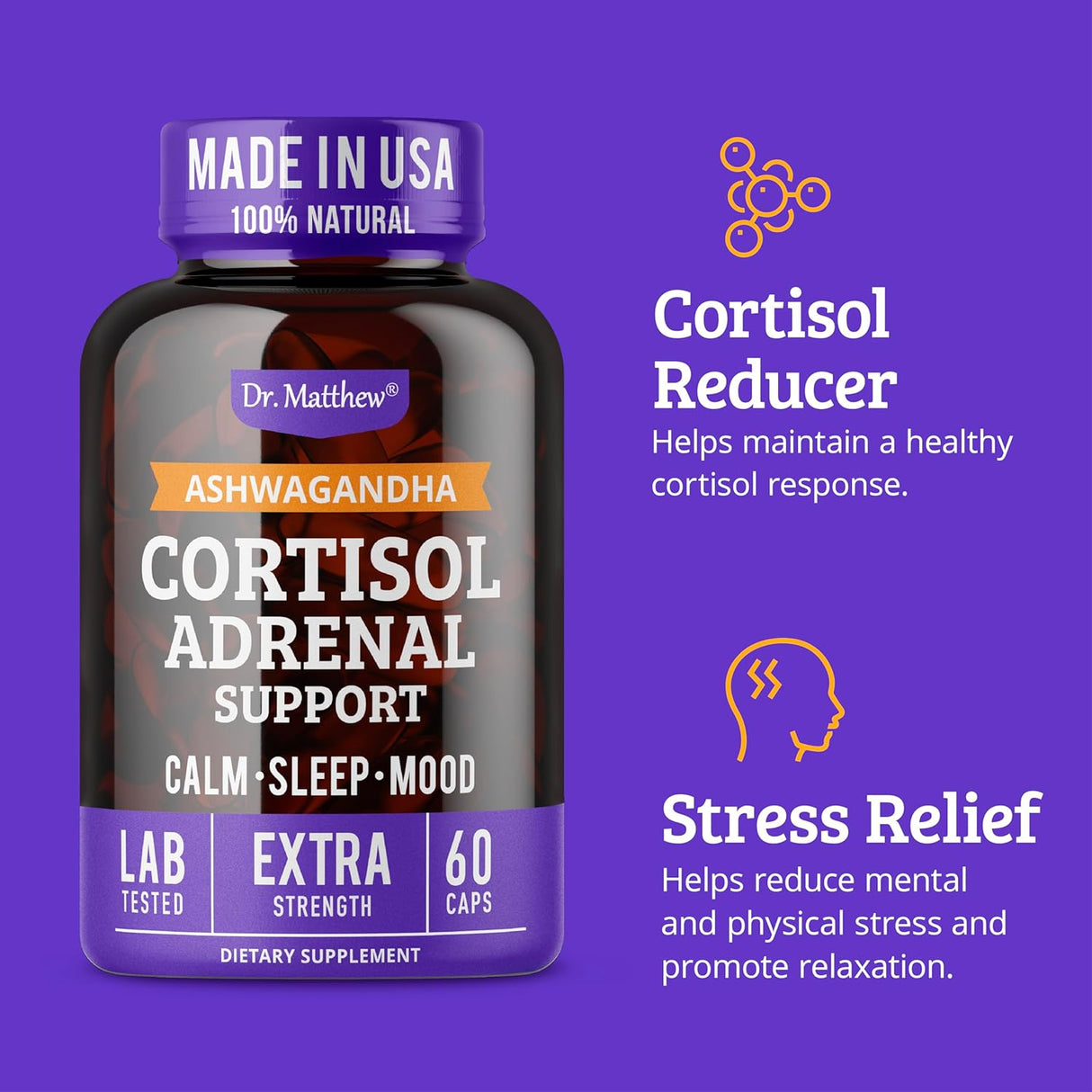 Suplemento de Apoyo Adrenal Dr. Matthew - Reducir Cortisol