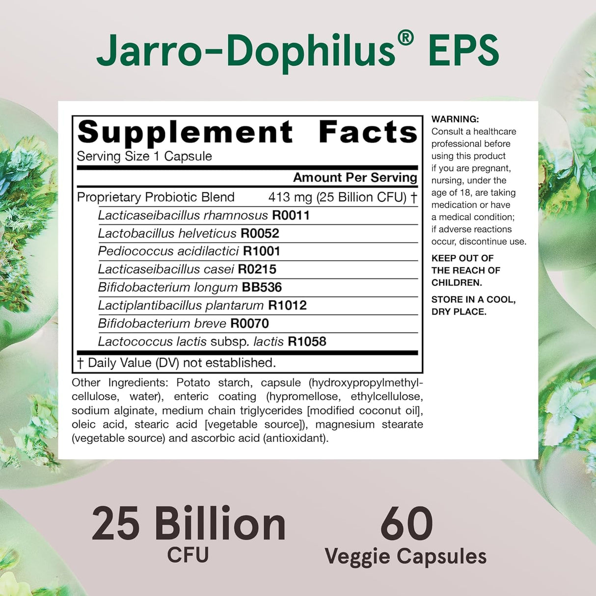Probióticos Jarro-Dophilus EPS de 25 mil millones de UFC