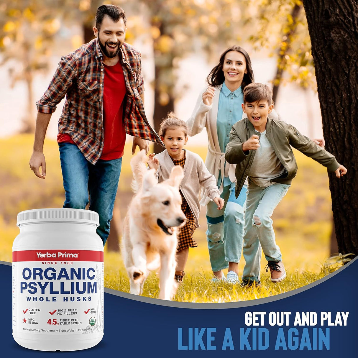 Yerba Prima Psyllium Natural - Fibra Dietética 20 oz