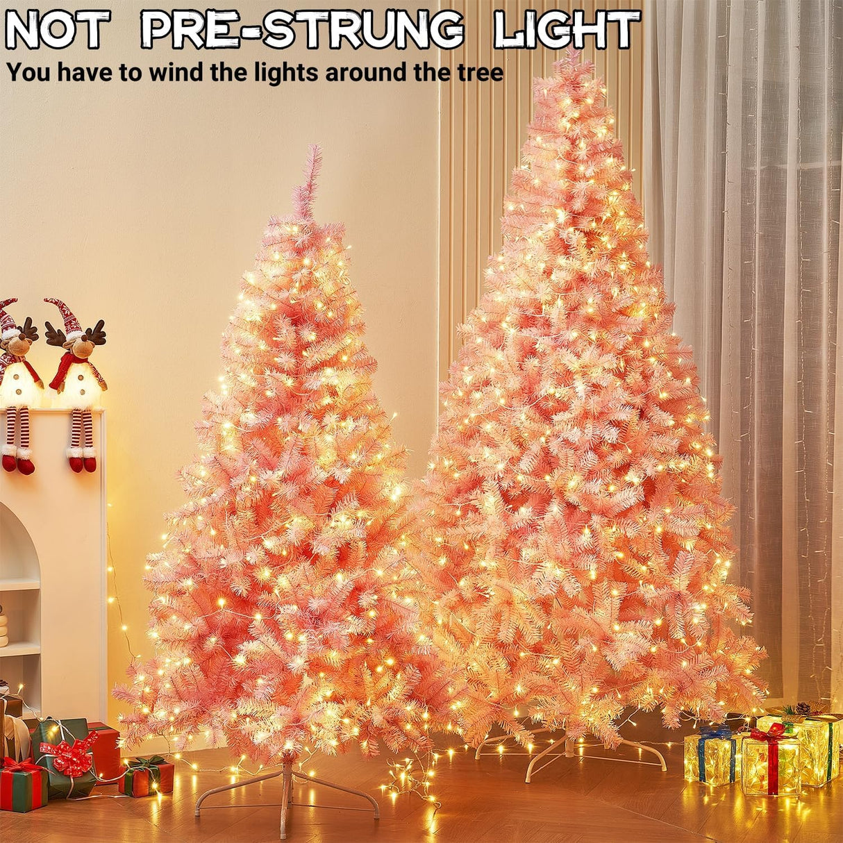 Árbol de Navidad Artificial de 6 pies con luces LED y modos