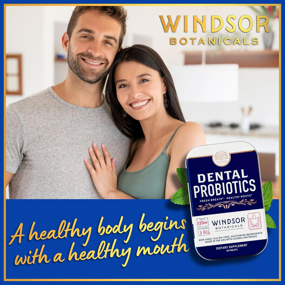 Probióticos Dentales 3BN CFU Lactobacillus Tablets Travel