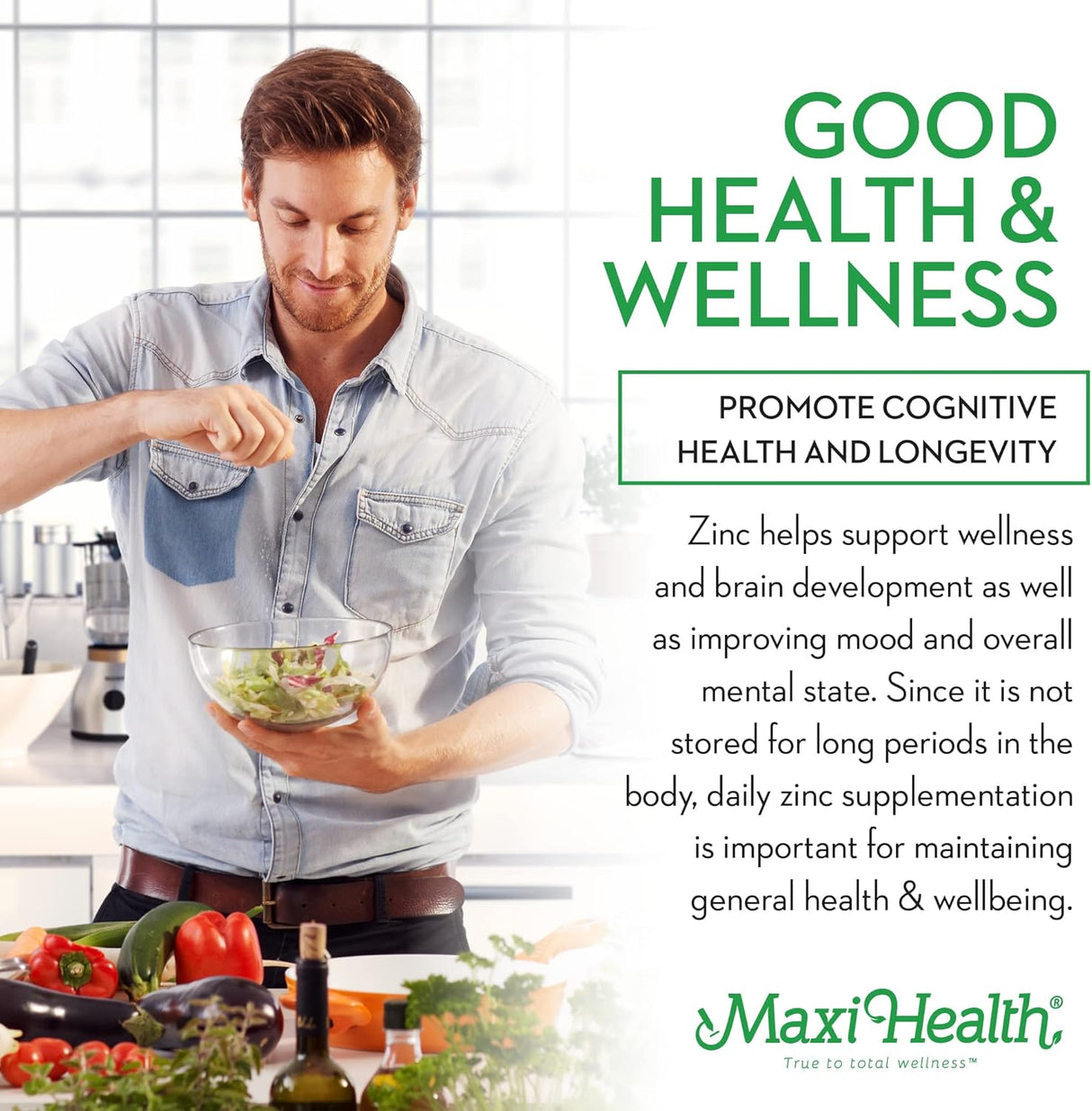 Suplementos Zinc 30 Vitamina de zinc con enzymax 100 und