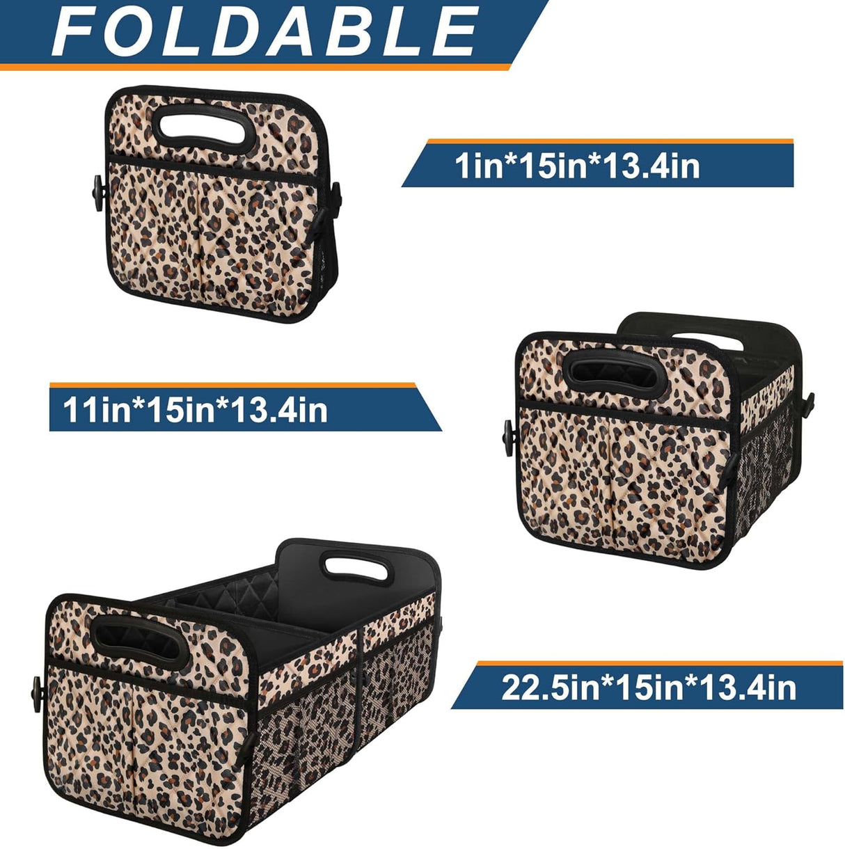 Organizador de Maletero Deosk, 70L, 6 Compartimentos, Plegable