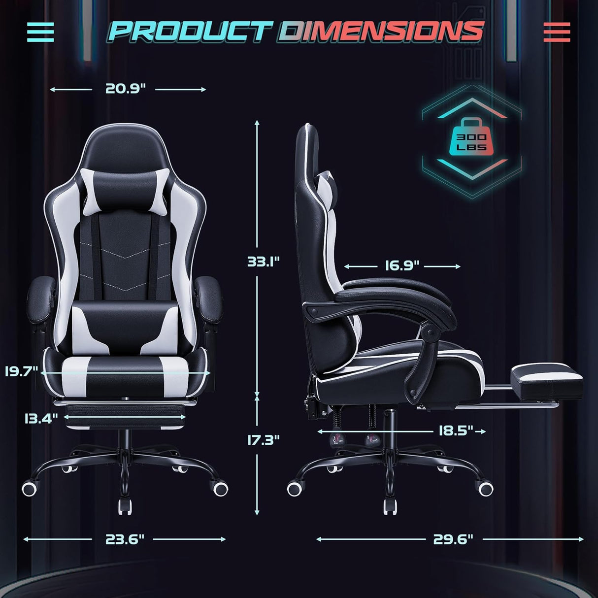 Silla Gamer de asiento giratorio de 360° JM-OCRC0164 JUMMICO