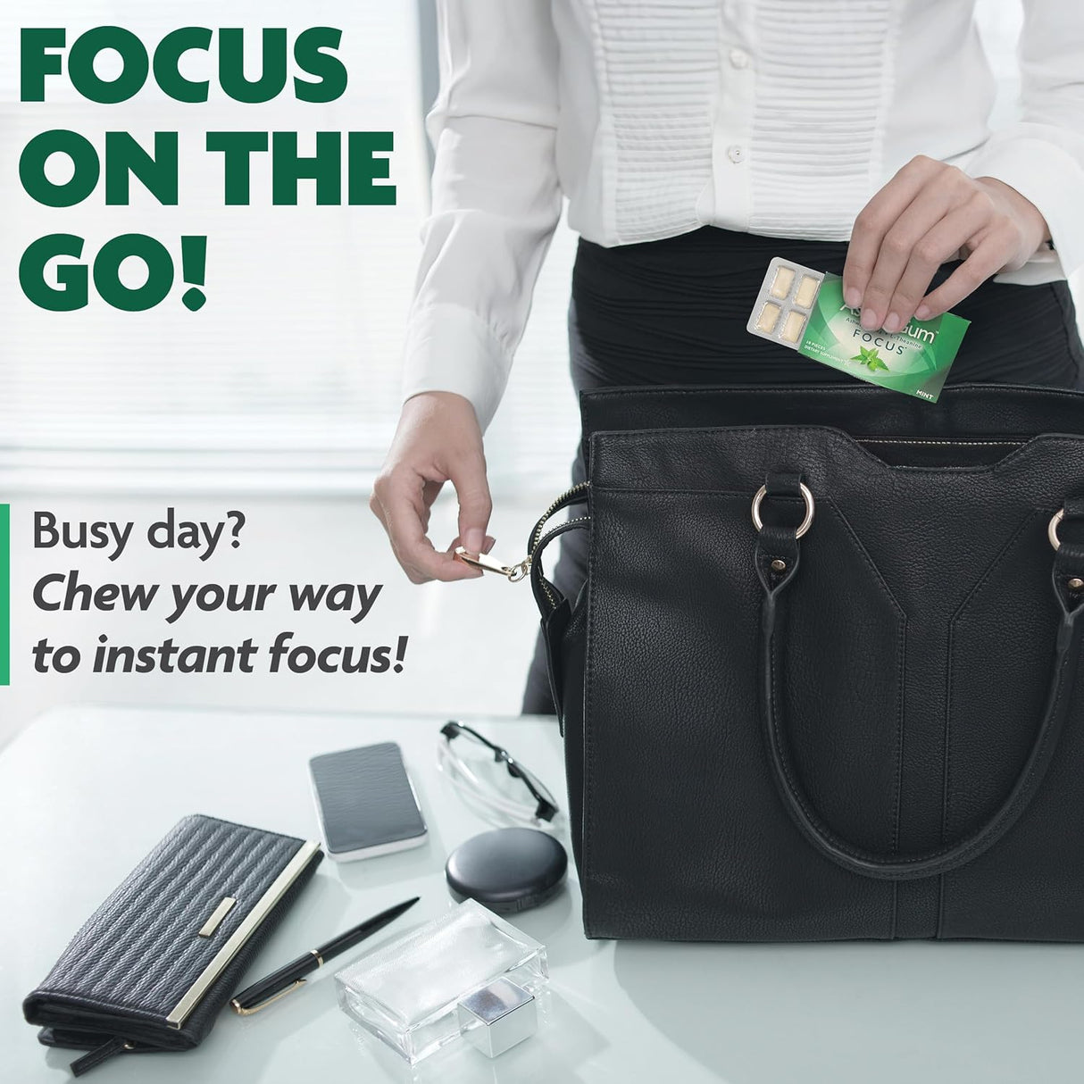 Goma de Concentración AshwaGum, BetterGum, Sin Azúcar, 6 Pzs