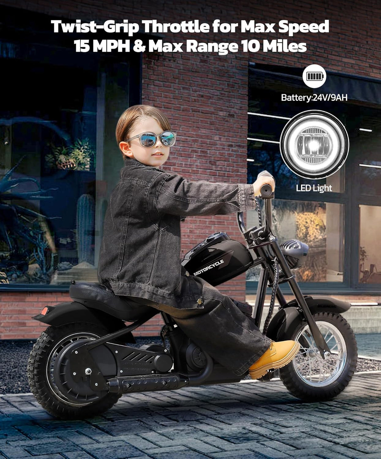 Bicicleta Eléctrica ELEMARA, 15 mph, 150lb, 24V, Modelo Dirt Bike