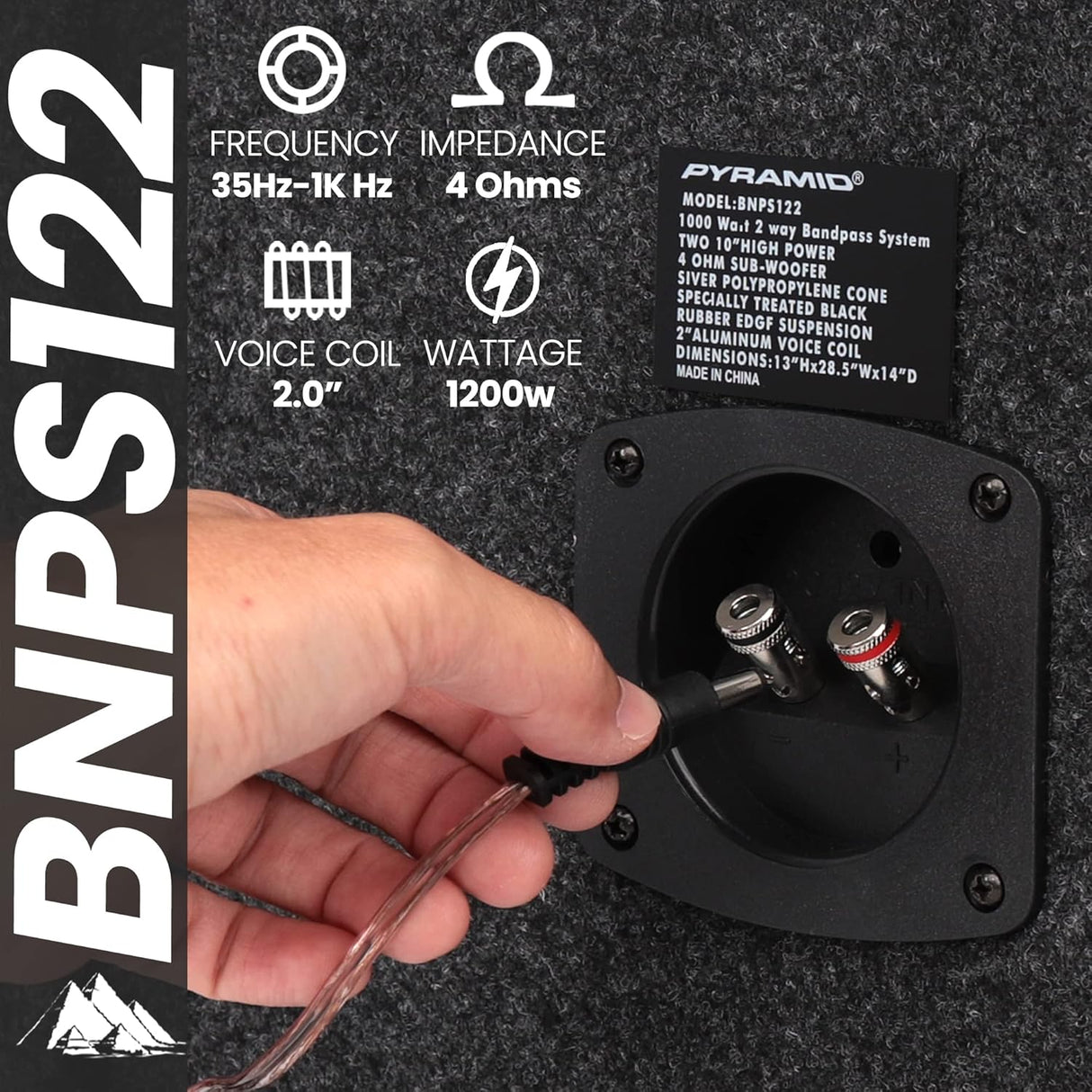 Parlante para Vehículo Sistema de Alta Voces 1200W BNPS122