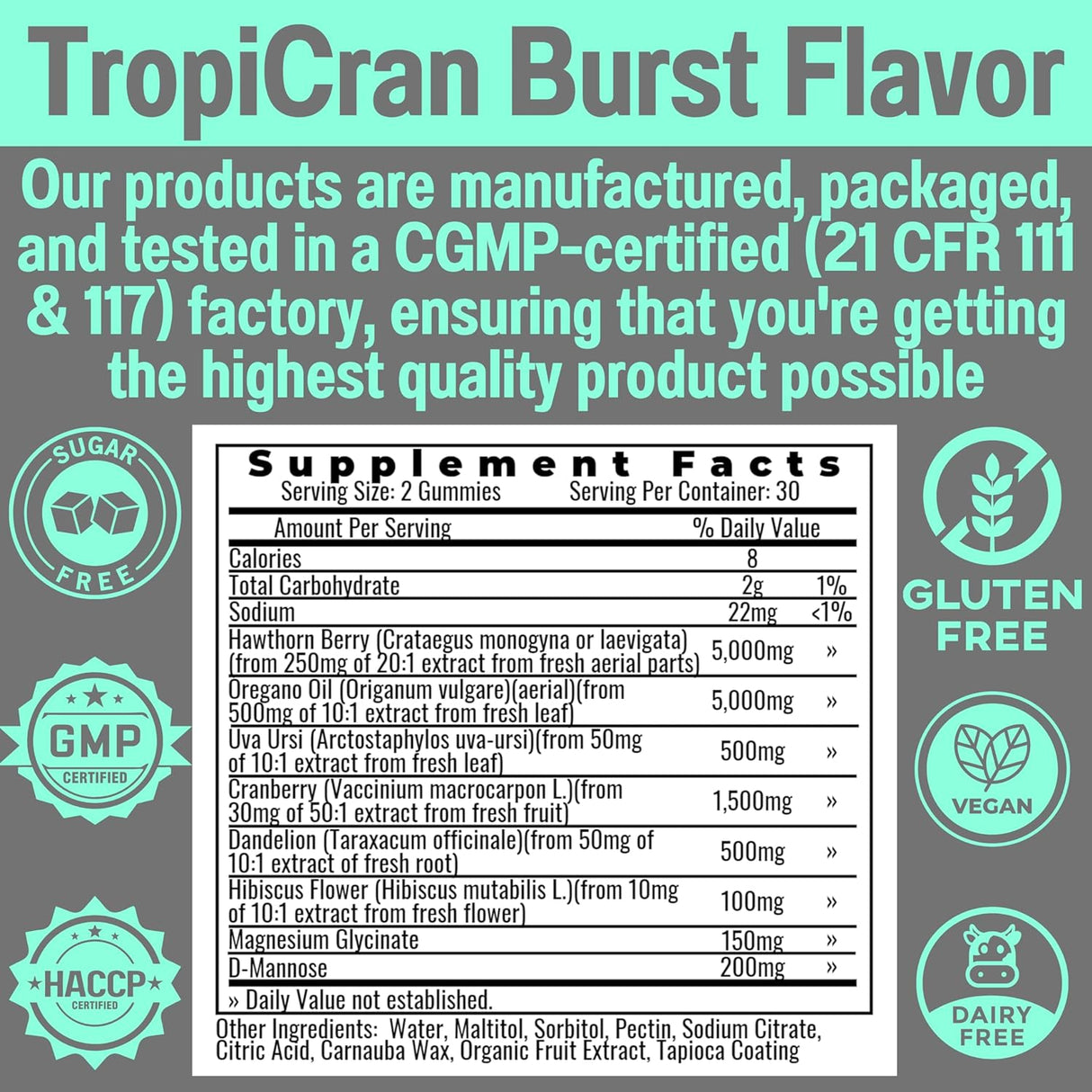 Suplemento Gomitas para la salud del tracto urinario