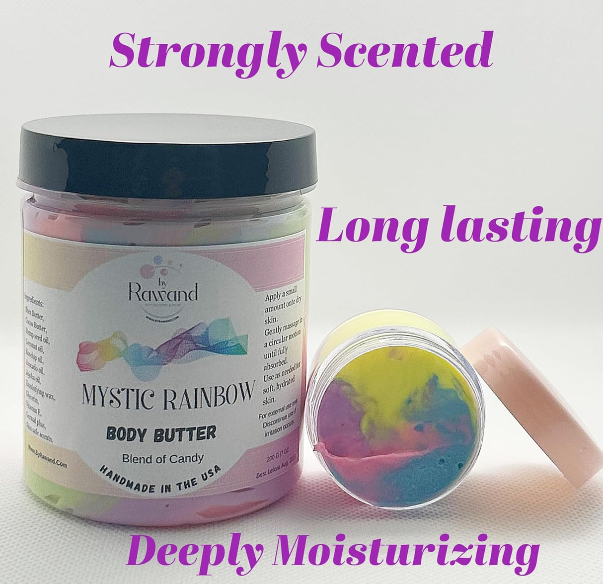 Manteca corporal lujosa y artesanal con manteca de karité y cacao