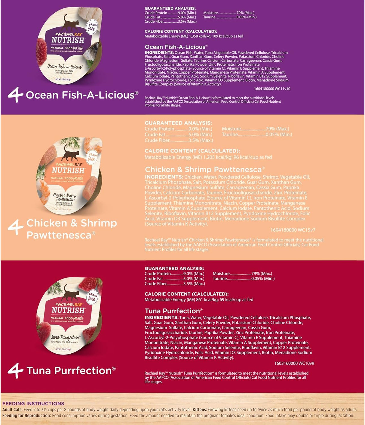 Comida Húmeda para Gatos Nutrish, Rachael Ray, Sin Granos, 12 Pzs