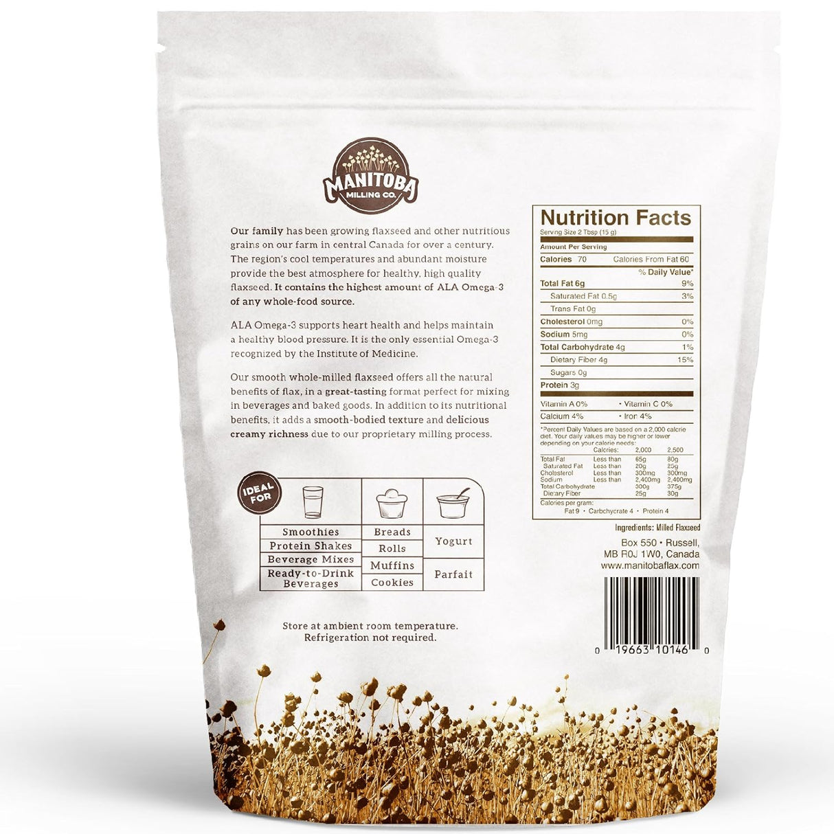 Semillas de Lino Molidas | Manitoba Milling Co | 1lb, Sin Gluten