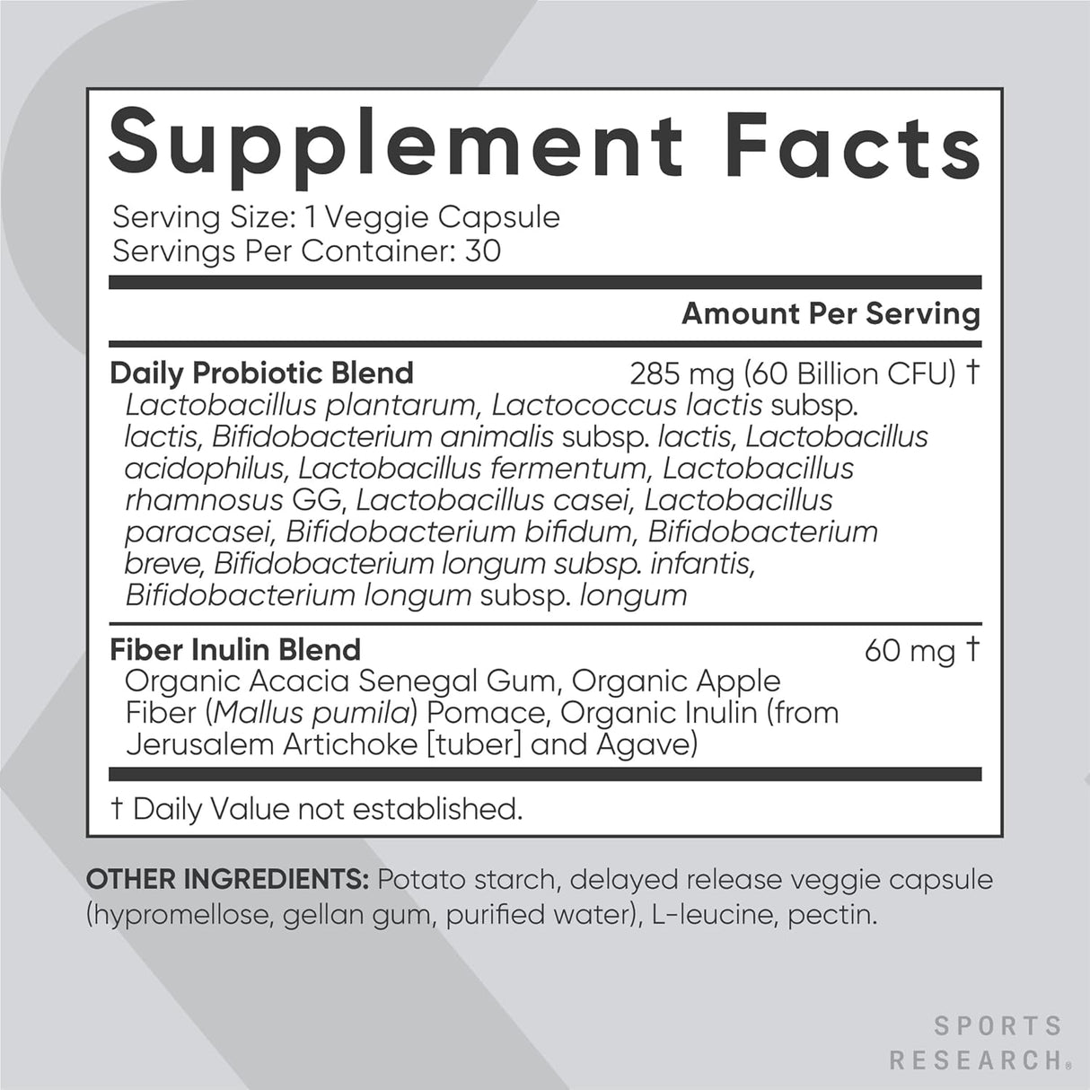 Suplemento Probióticos diarios con prebióticos para mujeres