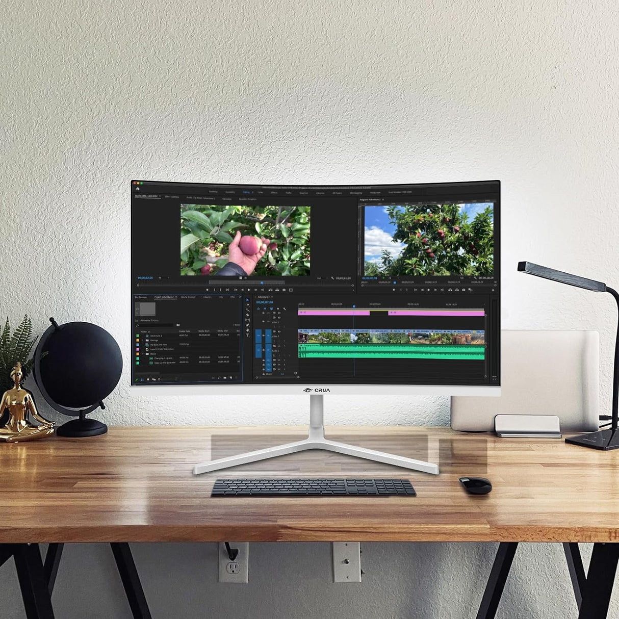 Monitor Curvo CRUA 24 FHD 100Hz 99% sRGB HDMI VGA