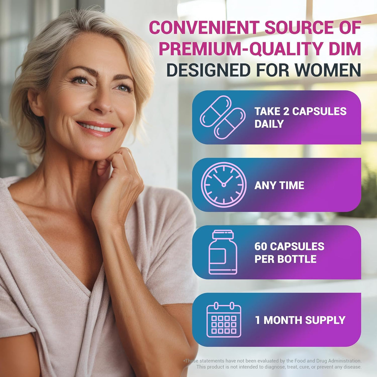 Suplemento de estrógeno DIM con diindolilmetano y pimienta negra