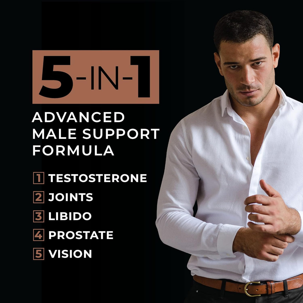 Suplemento de salud 5 en 1 para hombres para libido próstata