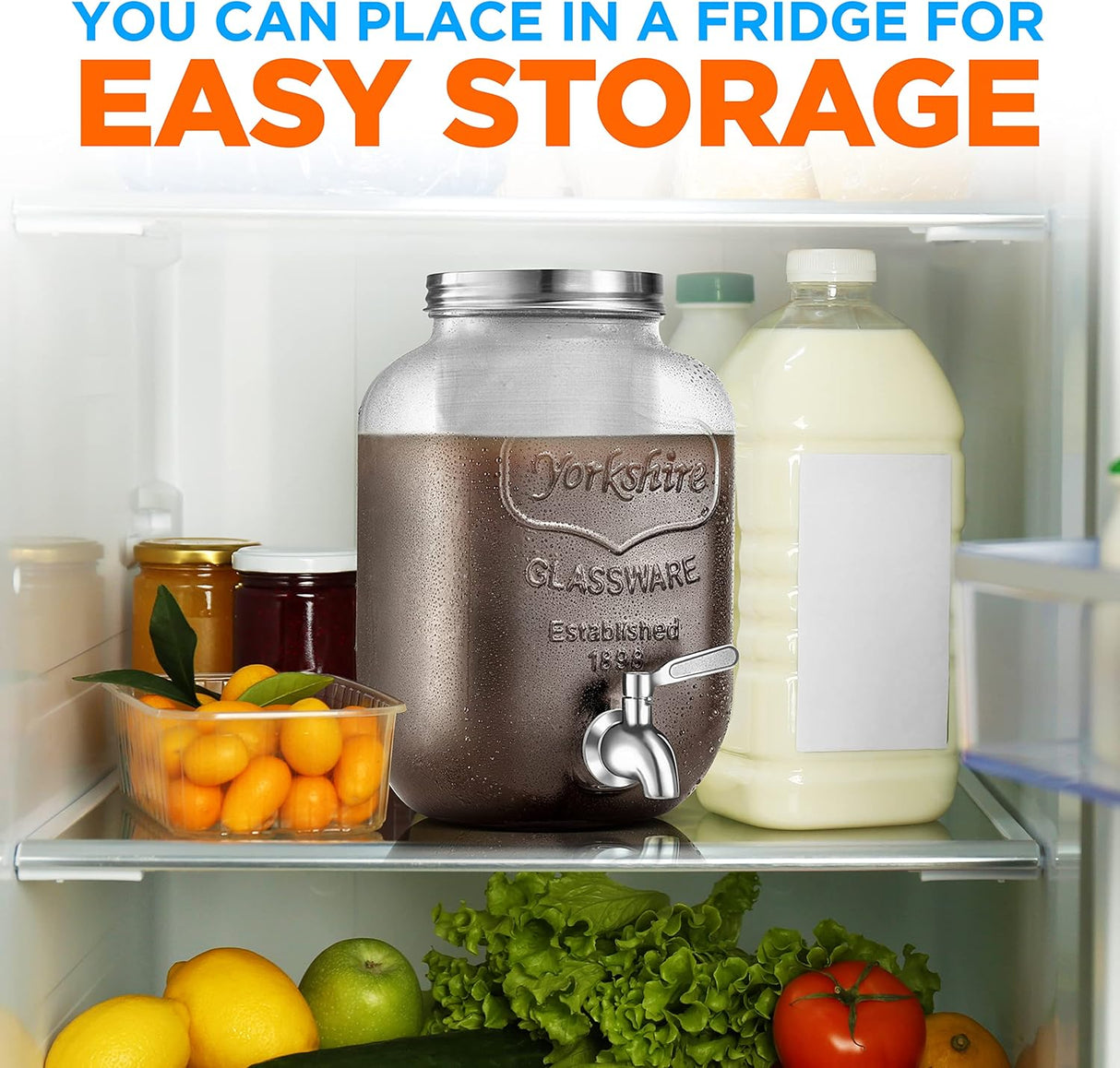 Cafetera de vidrio con grifo de 1 galón NutriChef NCCOFF87